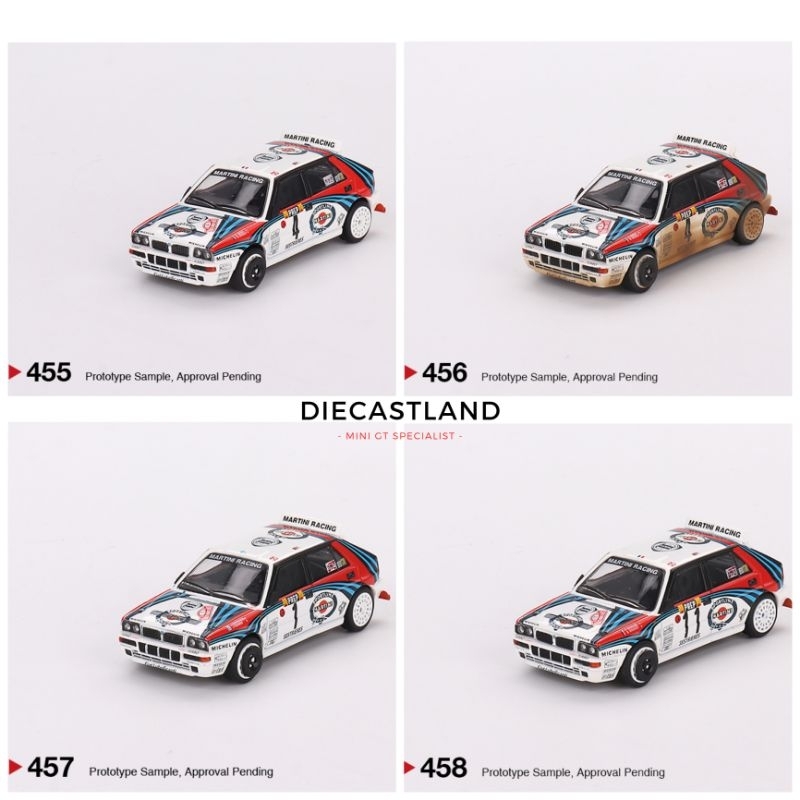 Mini GT #MGTS0002 Lancia Delta HF Integrale Evoluzione 1992 Rally MonteCarlo Martini Racing 4 Cars S