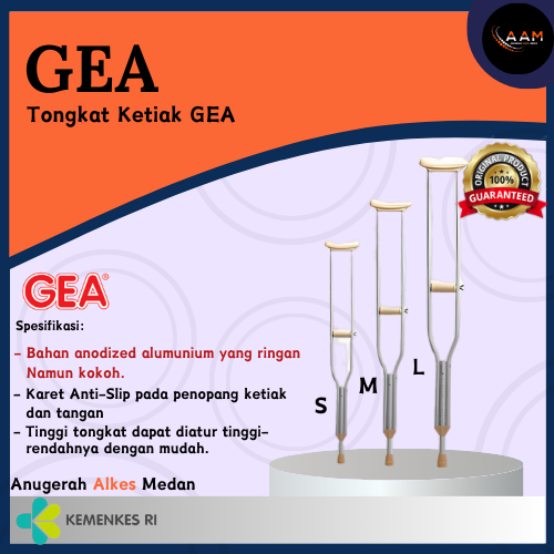 TONGKAT KETIAK GEA / CRUTH UNDERARM KRUK GEA ALKES MEDAN