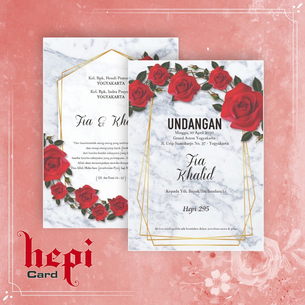 Undangan Pernikahan Undangan Pernikahan Murah Terbaru Undangan Custom Undangan Aesthetic Undangan Se
