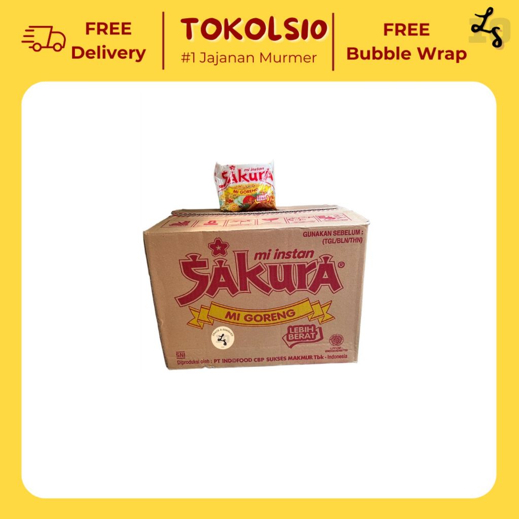 

[1 DUS] Mie Sakura Rasa Goreng Instant Snack Mie Jadul Isi 40pcs @60gr