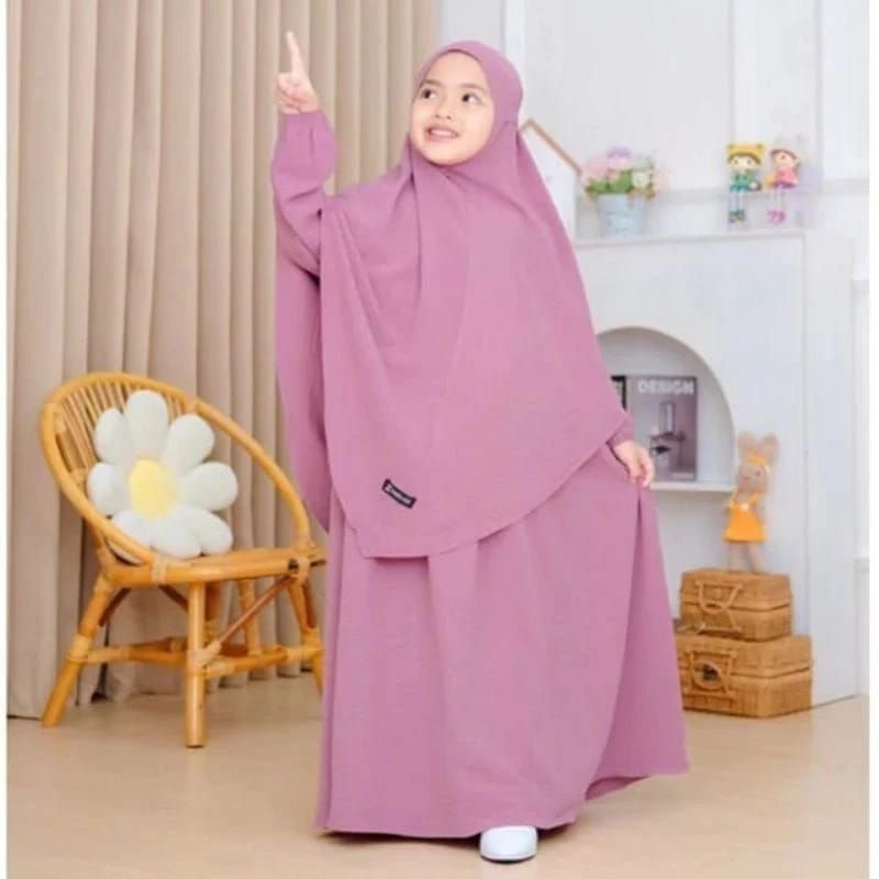 Aluna Kids syar'i ~ gamis anak syar'i ~ Untuk anak usia 4-12 tahun