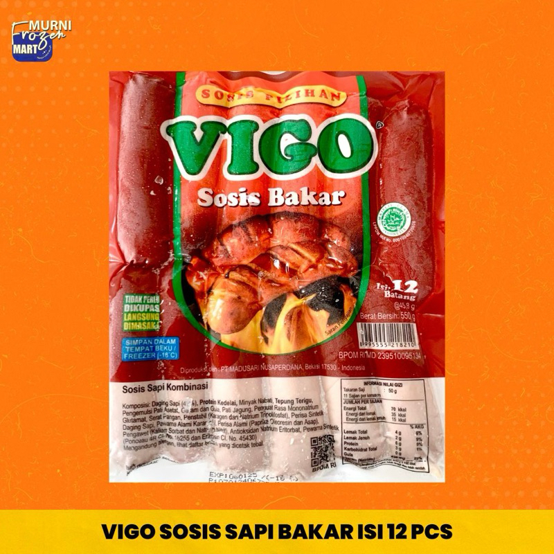 

Vigo Sosis Sapi Bakar Mini isi 12 pcs