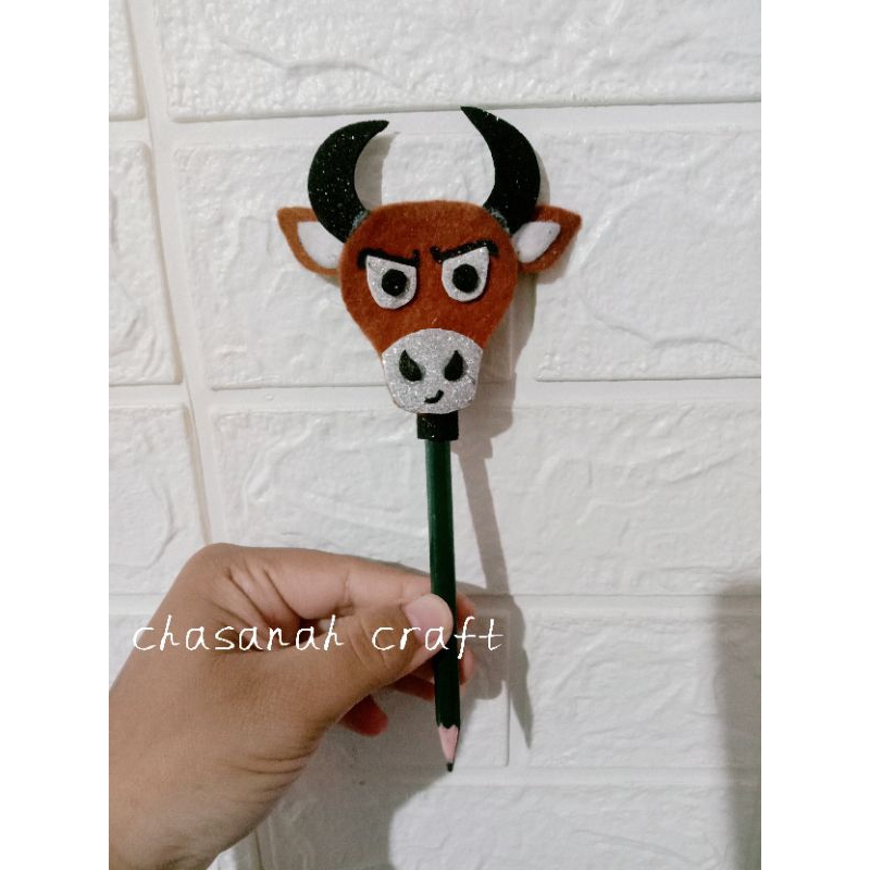 pensil hias banteng(kepala banteng mberrrot)