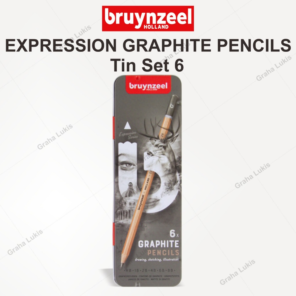 

Pensil Graphite BRUYNZEEL Expression Graphite Pencils Tin 6