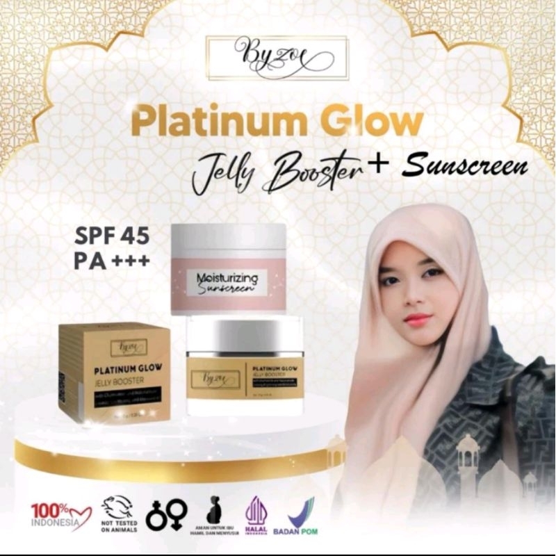 Byzoe Platinum Glow Jelly Booster + Moisturizer Sunscreen