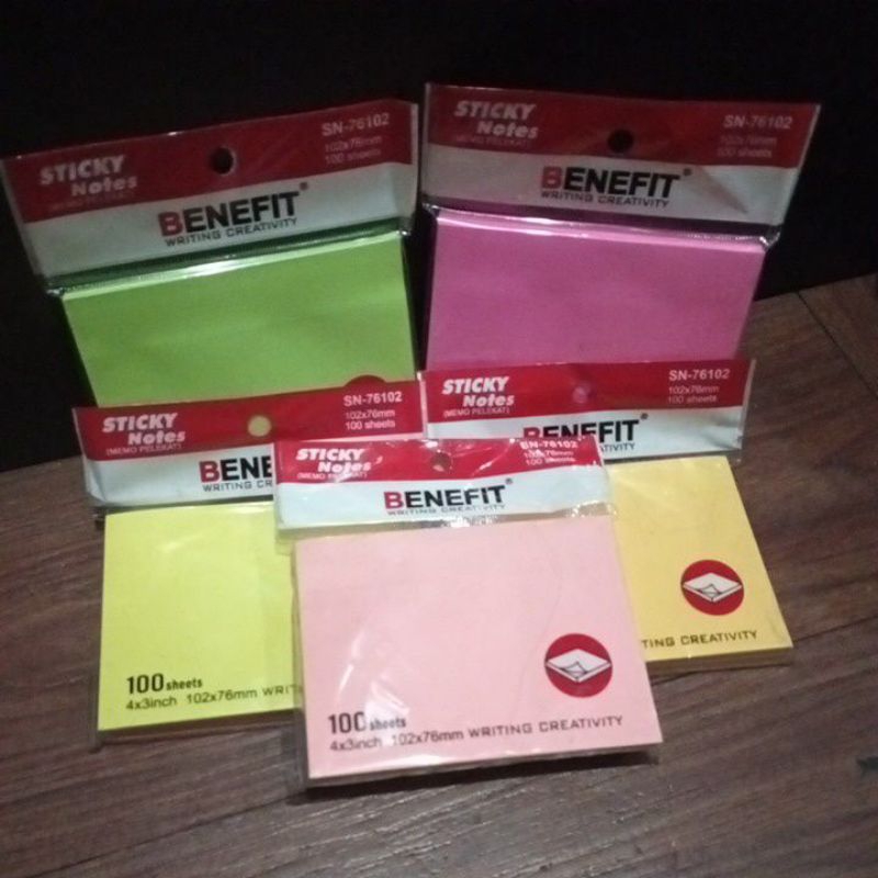 

1pack sticky notes (memo pelekat) benefit