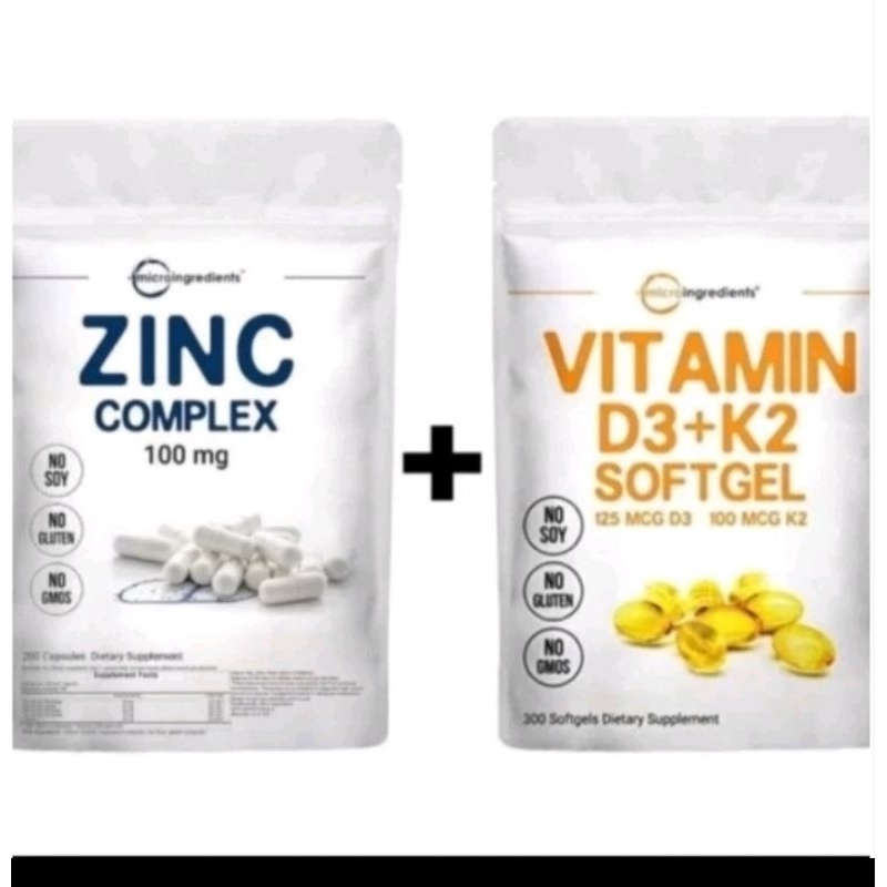 PROMO PAKET D3K2 + ZINC COMPLEX MICROINGREDIENTS USA