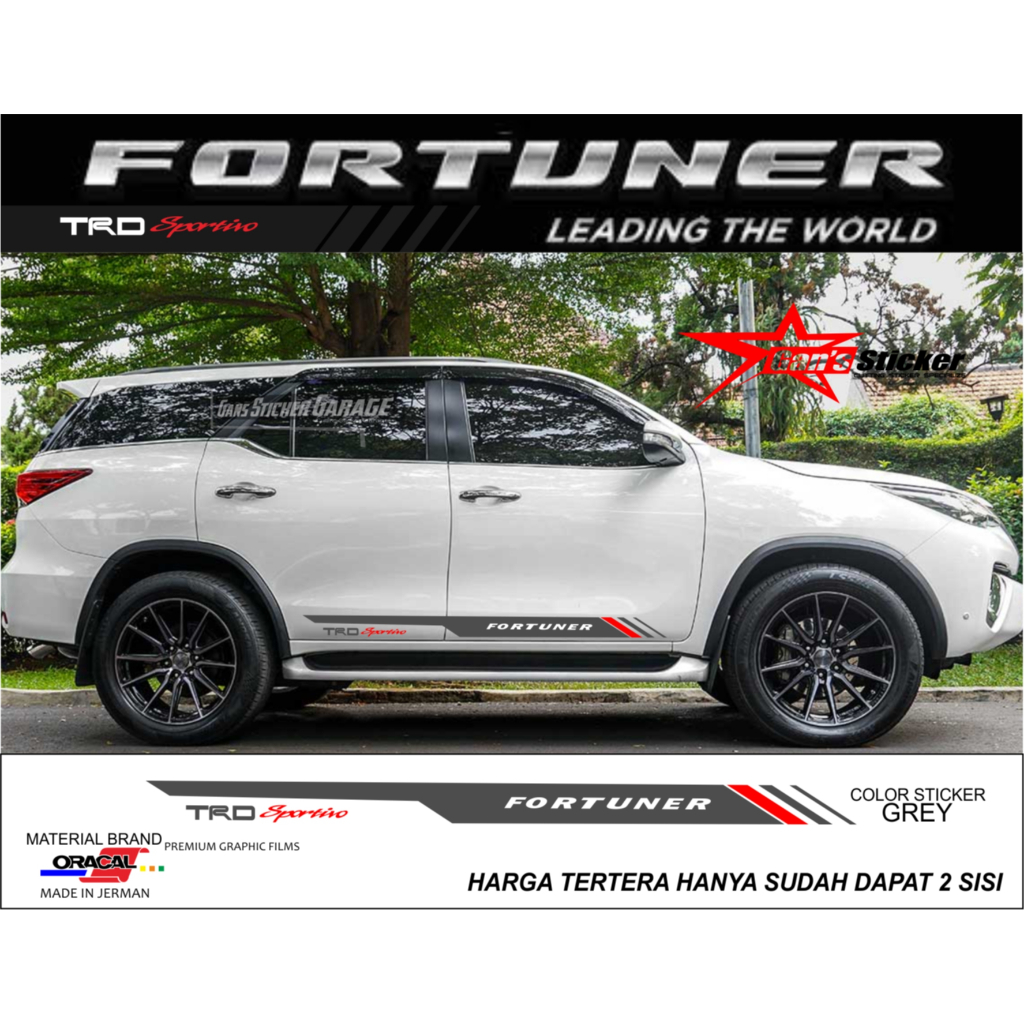 sticker toyota fortuner sticker trd sportivo aksesoris toyota fortuner