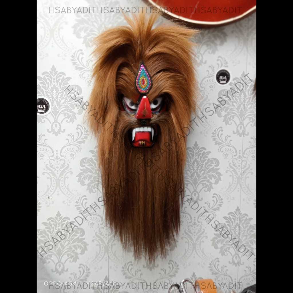 Topeng ganongan/topeng bujang ganong murah rambut cokelat