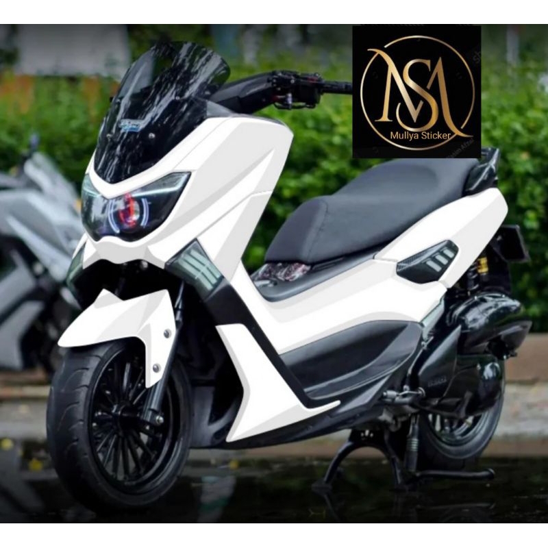 stiker decal nmax old putih polos full body
