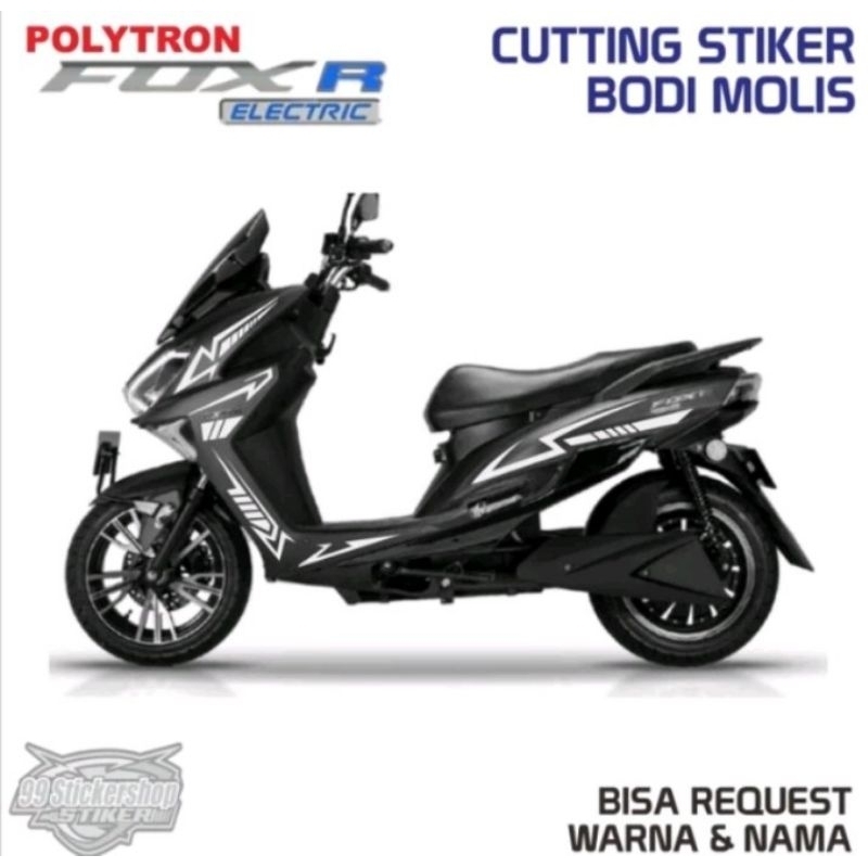 STIKER BODI MOTOR LISTRIK FOX R POLYTRON NEW CUTTING STICKER. stiker Lis bodi motor fox r Polytron