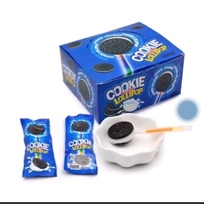 PERMEN COOKIE LIGHT LOLIPOP/PERMEN BENTUK OREO ISI 30 PCS