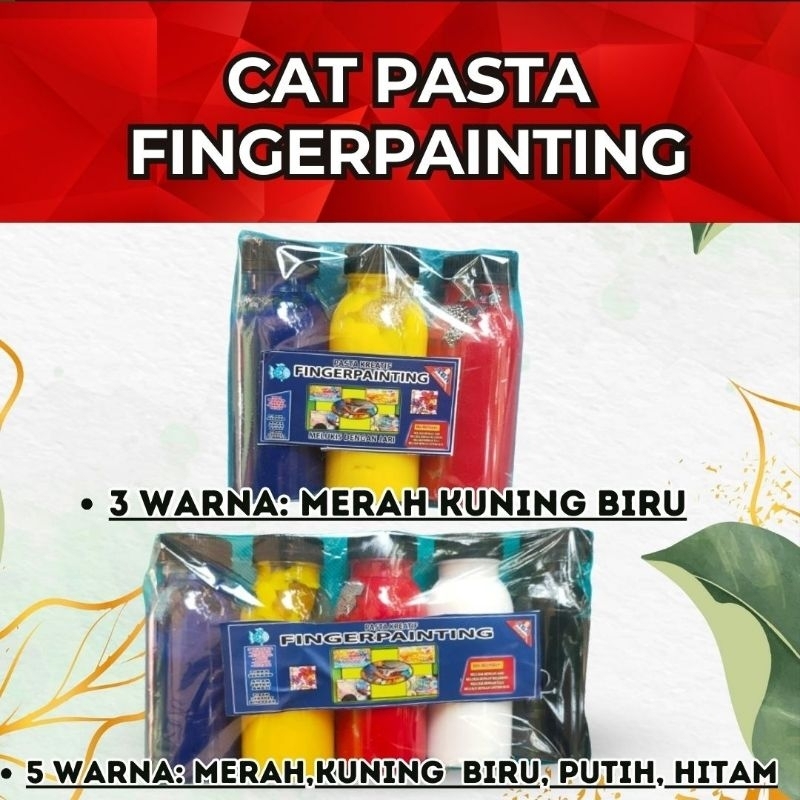 

cat pasta kreatif finger painting per botol 100ml dan 200ml, isi 3 warna dan 5 warna harga satu set