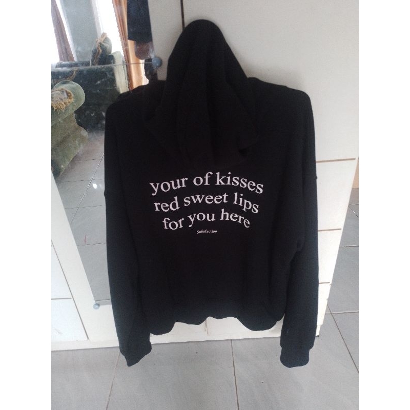 hoodie Boxy kiss satisfaction
