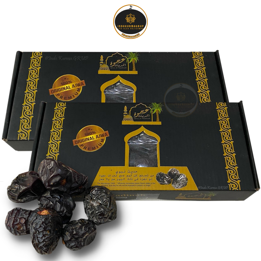 

Kurma AJWA[500gr]/Kurma Nabi Al-Madina Original Premium [DUS AJWA ASLI]