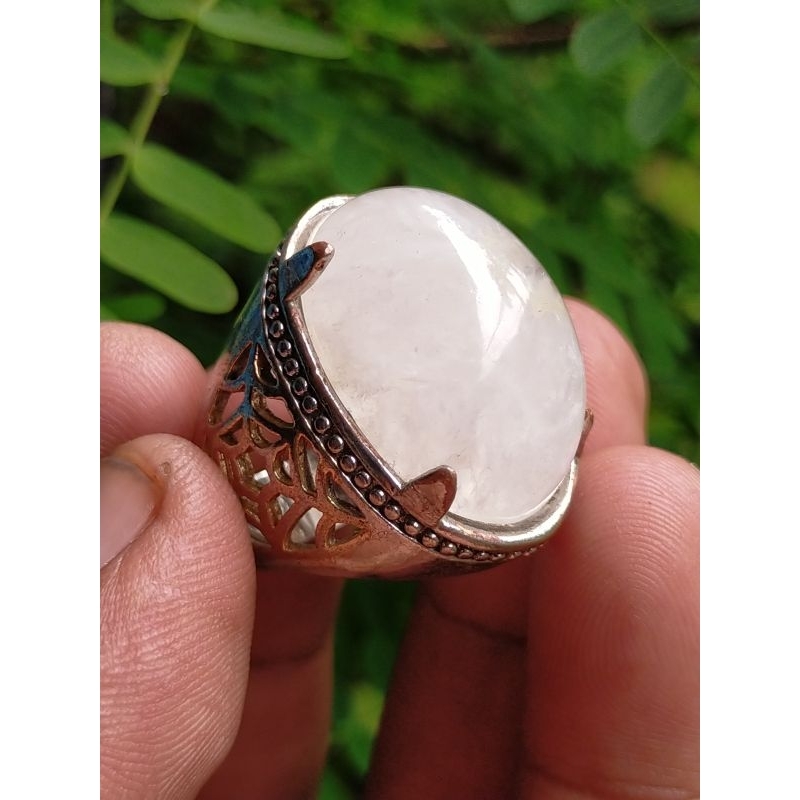 cincin batu natural kecubung es