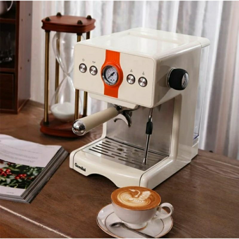 Mesin Kopi Espresso CRM3609 / Alat seduh Kopi Espresso Gemilai putih