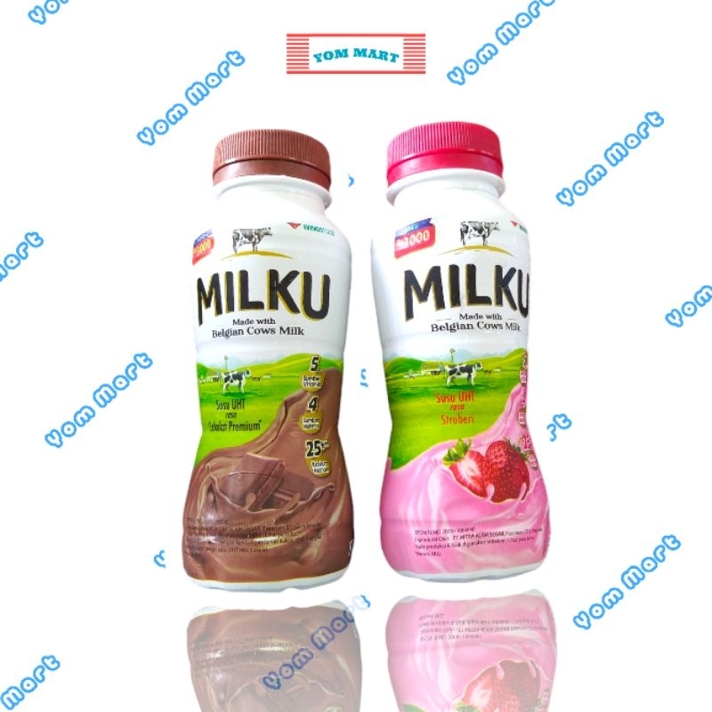 

MILKU SUSU UHT COKLAT DAN STRAWBERRY 200ML | SUSU SAPI BELGIAN