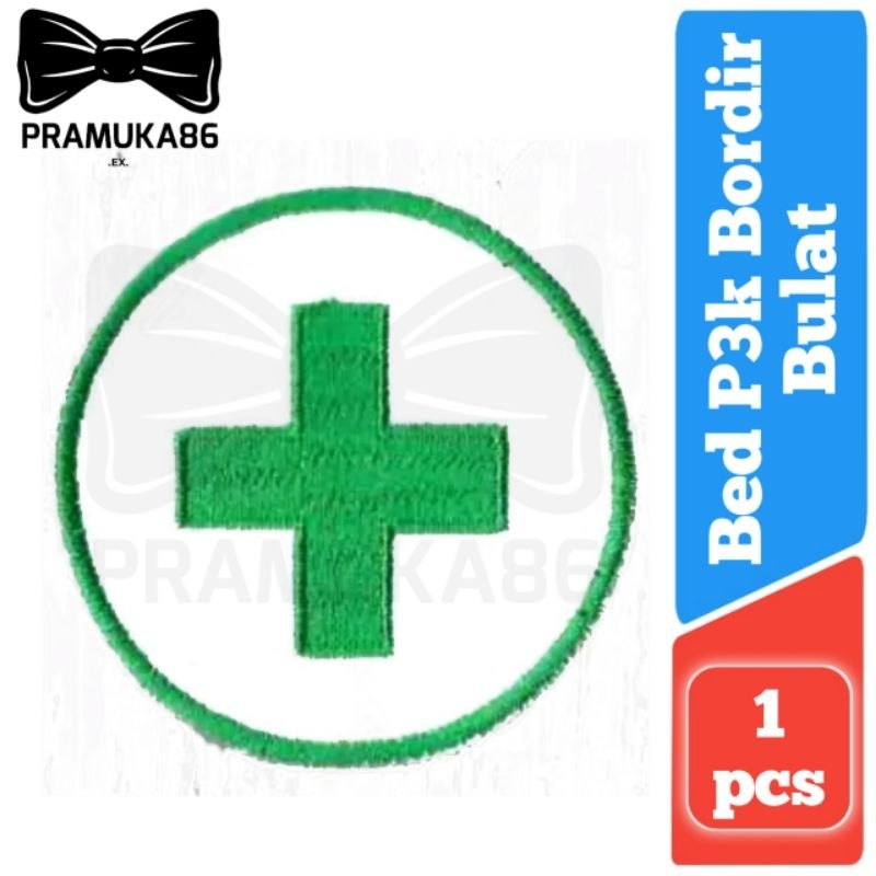 Bed Badge Logo P3K Bordir Bentuk Bulat