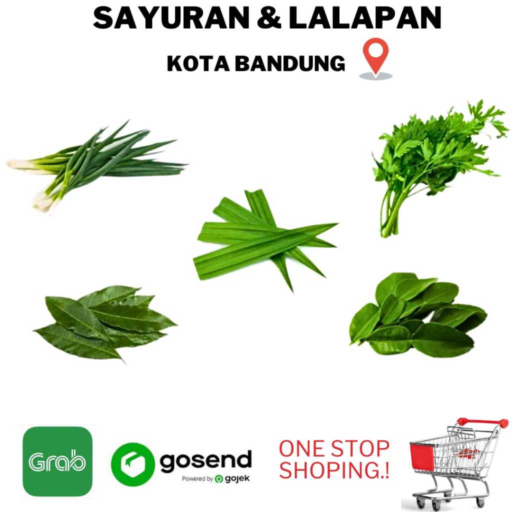 

lalapan sunda - Bumbu dapur segar daun bawang|daun pandan|seledri|daun salam kualitas super tejamin