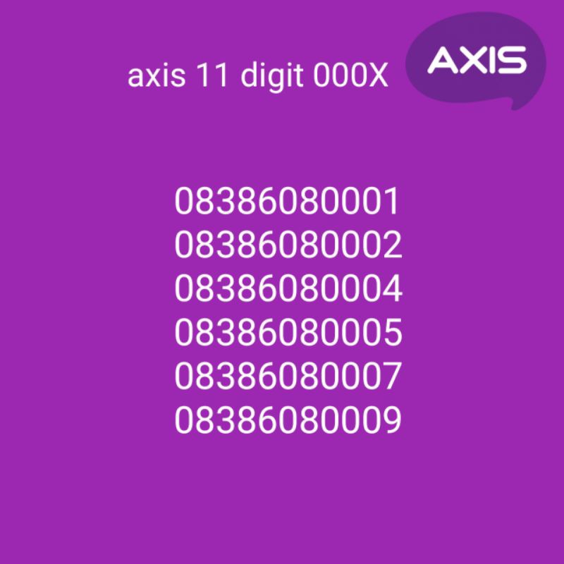 nomor axis cantik 11 digit 000x