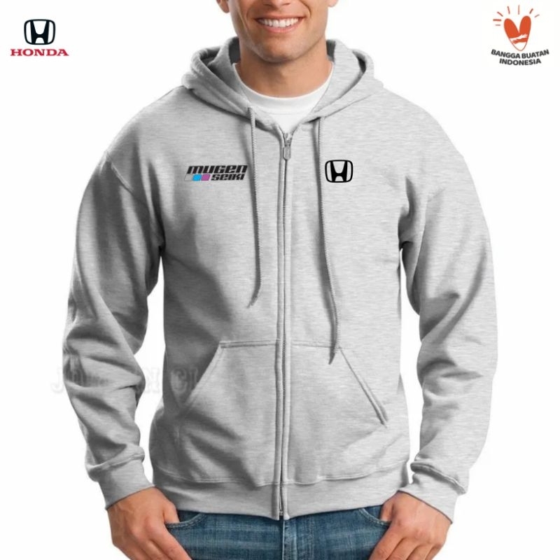Hoodie Zipper Sweater Jaket Honda Mugen Seiki