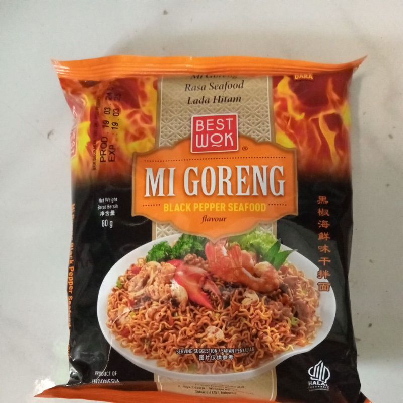 

Mie Goreng Instan/Mie Bestwok Rasa Blackpaper Seafood/Best Wok Black Pepper Seafood