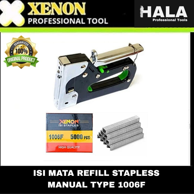 

XENON || MATA ISI REFILL STAPLES MANUAL TYPE 1006F (5000PCS/KOTAK)