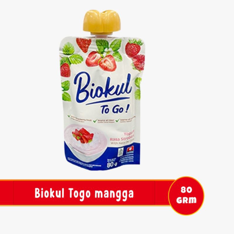 

Yogurt Biokul To Go Rasa Stroberi 80gr