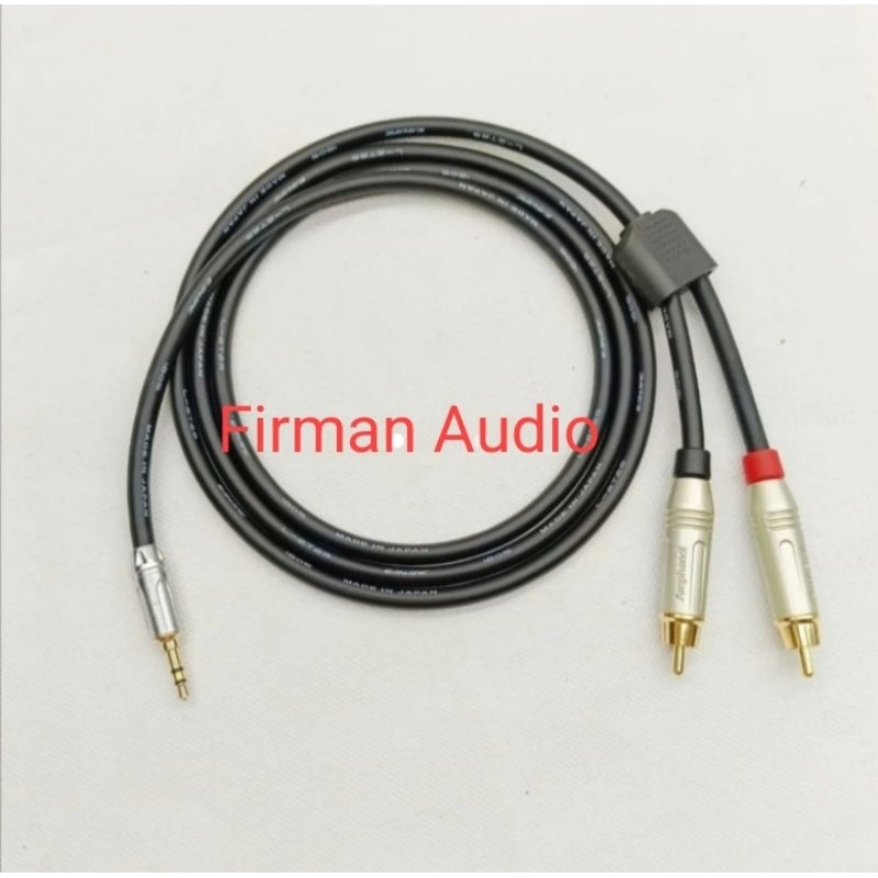 Kabel Aux Canare original 1-5mtr Jack 3.5mm Stereo Male To RCA Amphenol