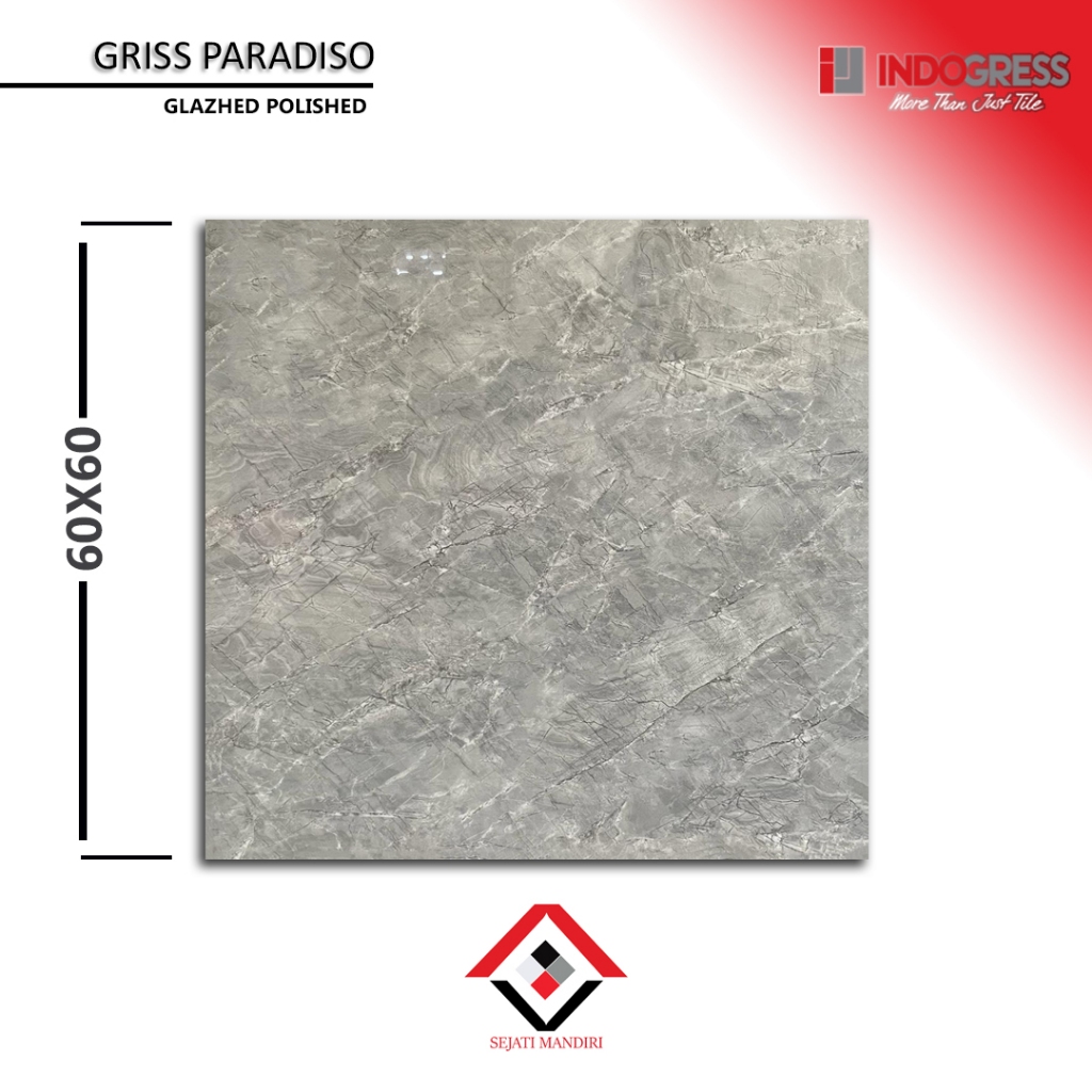 

granit 60x60 - motif marmer - indogress griss paradiso