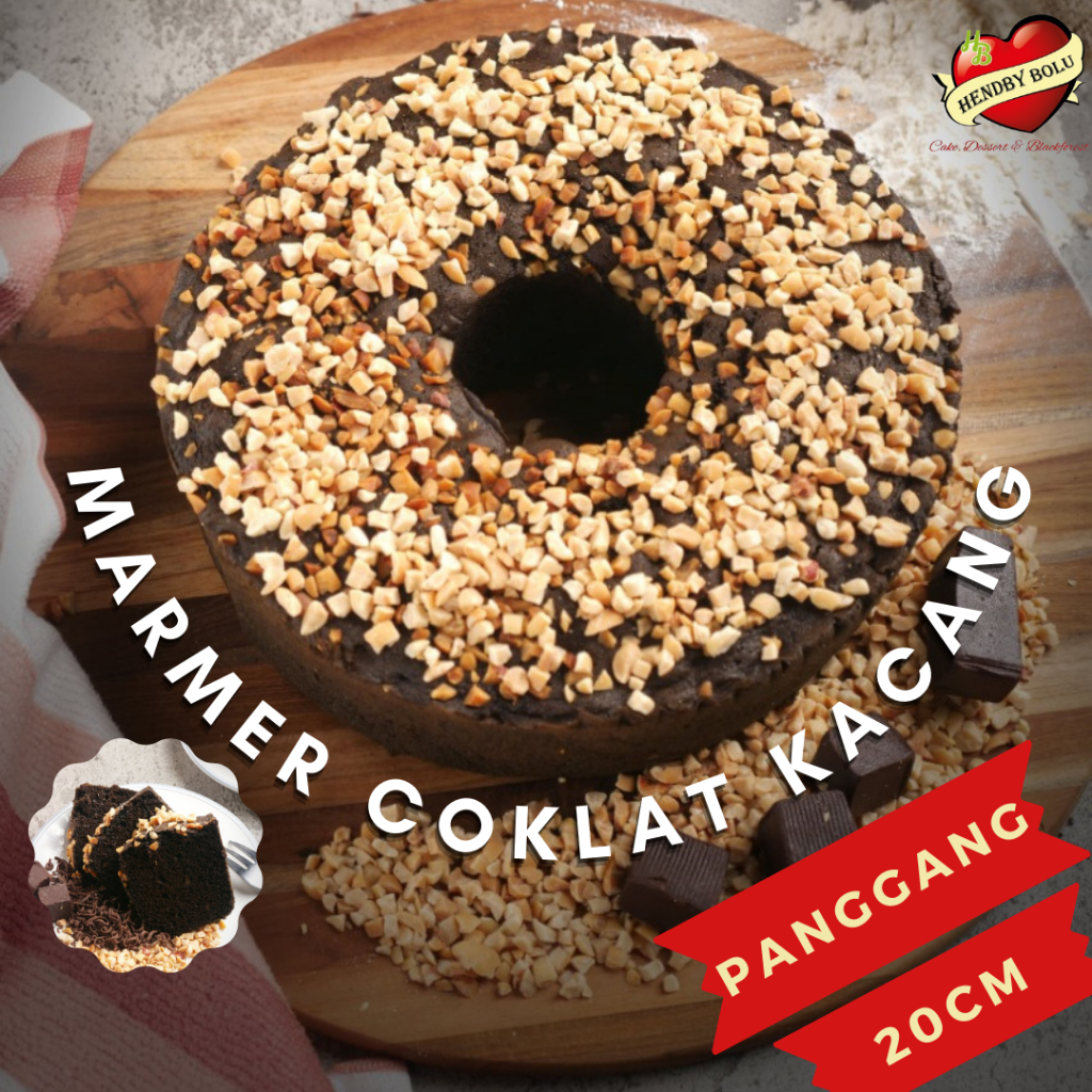 

Kue Marmer Coklat Kacang Panggang Marmer Cake Chiffon Cake Uk 20cm / Kue Bolu