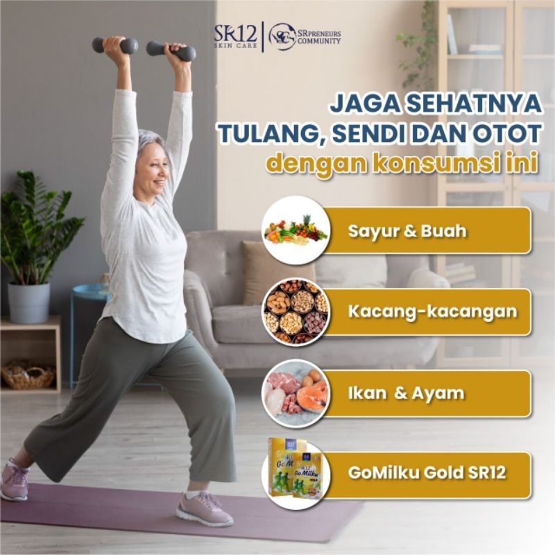 

SR12 GOMILKU GOLD 600 G (FREE GIFT)| Susu Kambing Etawa Murni plus Herbal | Menjaga Kesehatan Sendi Tulang dan Otot | Menurunkan Kolesterol Gula Darah Asam Urat | Mengatasi Magh Asam Lambung | BPOM Halal Aman | Mencegah Osteoporosis