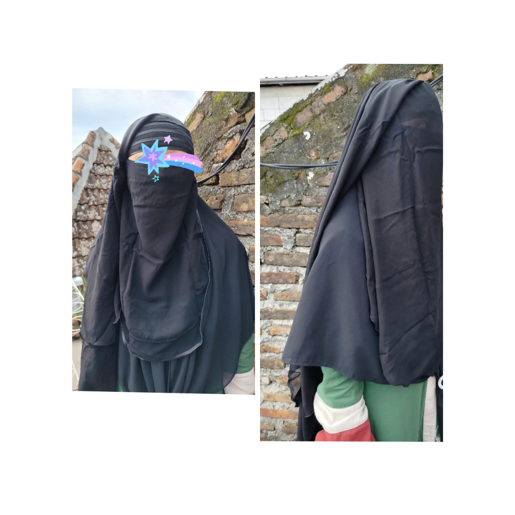 Niqob yaman-cadar Yaman 3 layer murah-niqob arab