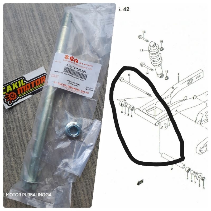 as swing arm satria 2tak hiu lumba ori sgp