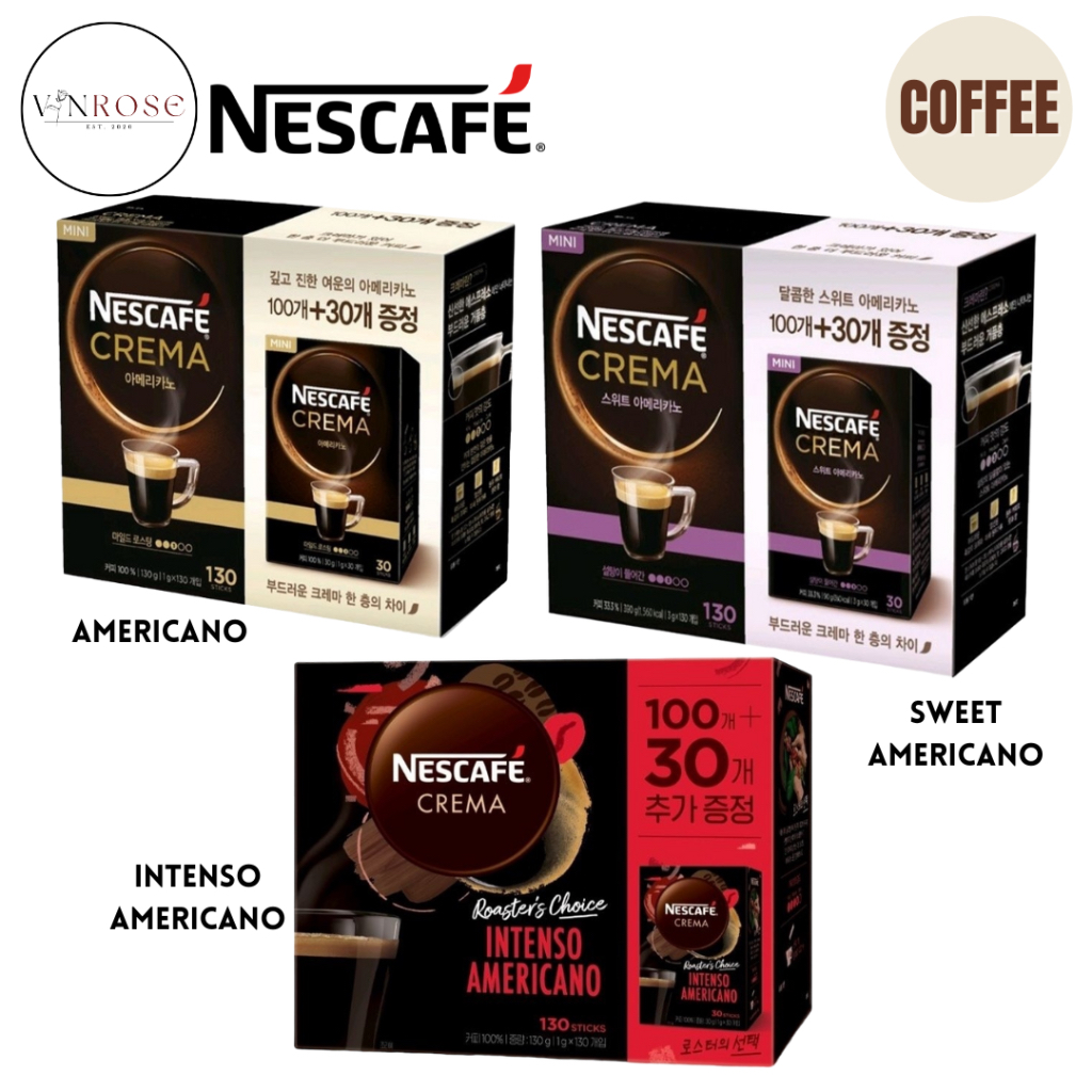 

Nescafe Crema Americano, Intenso, Sweat Coffee Korea Kopi Premium