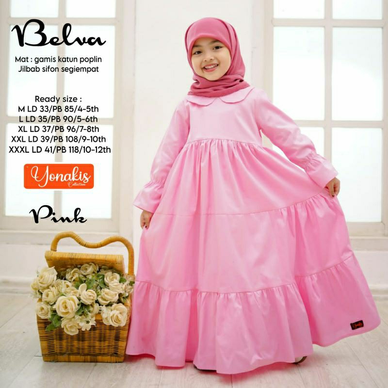 BELVA DRESS KIDS/BAJU ANAK PEREMPUAN/DRESS ANAK