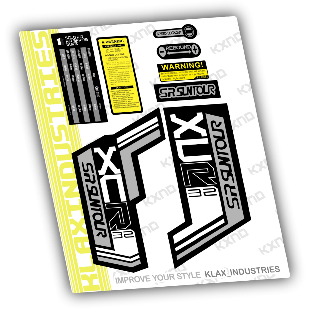 Decal Fork SUNTOUR XCR 32 Klaten Decal Bike stiker sepeda