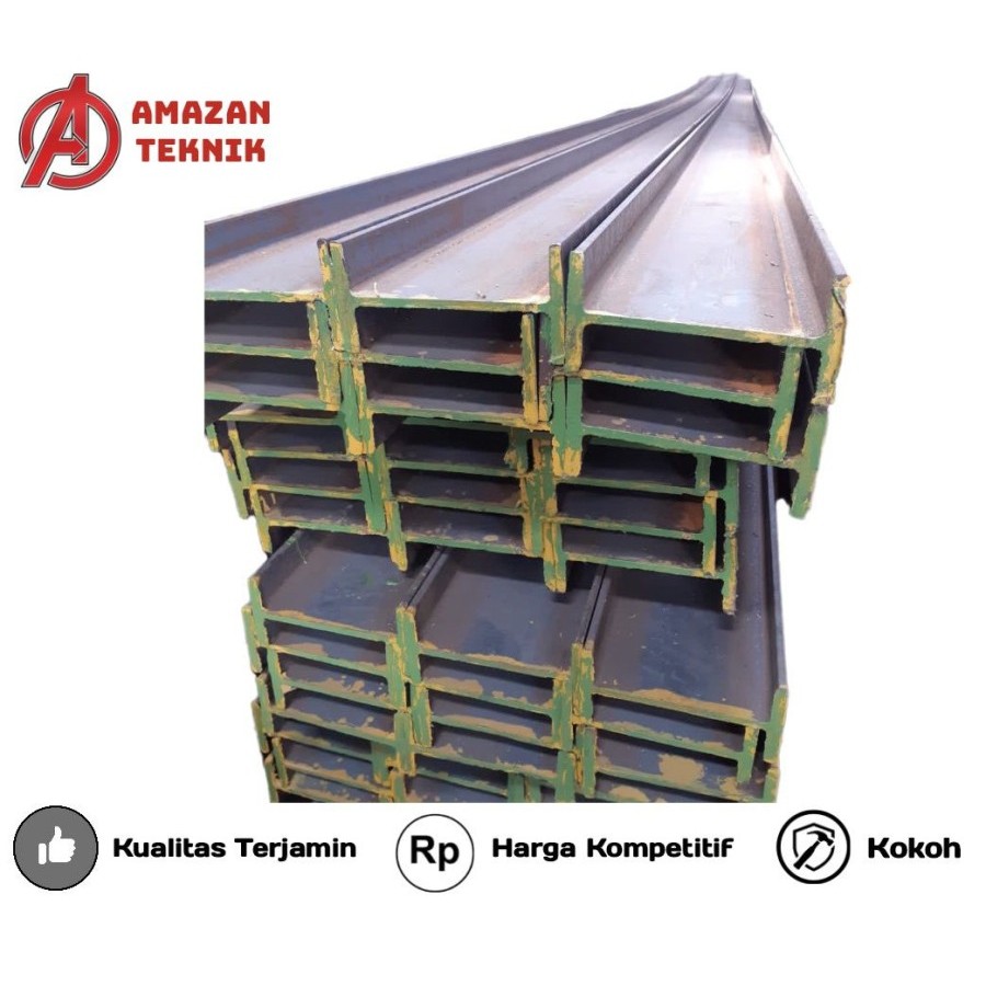 Besi IWF/ WF Beam 250 x 125 x 6 x 9 x 12M - Wide Flange Beam