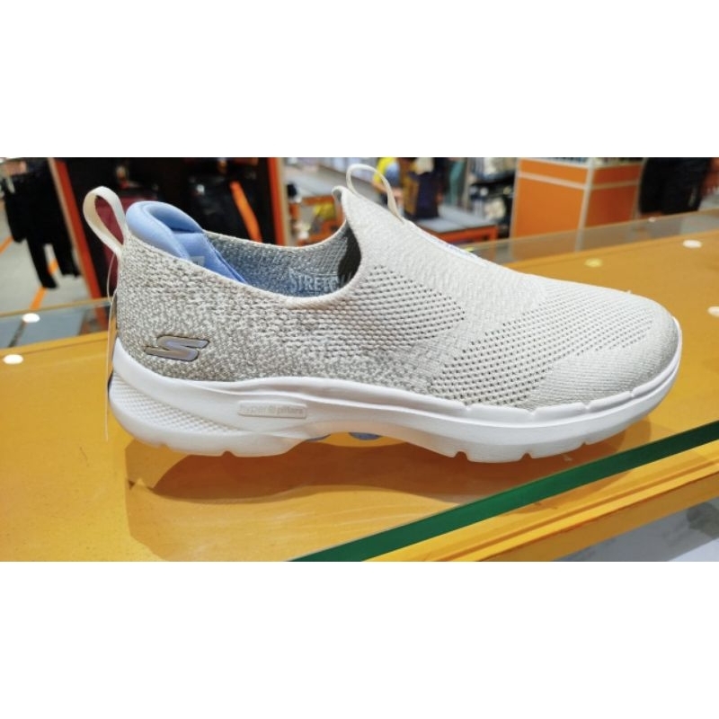 SKECHERS GO WALK 6 WOMEN'S WALKING SHOES - NATURAL
