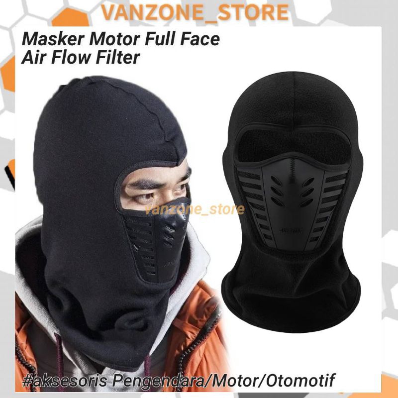 Masker Motor Sub Zero Noob Saibot Full Face dengan Filter Air Flow