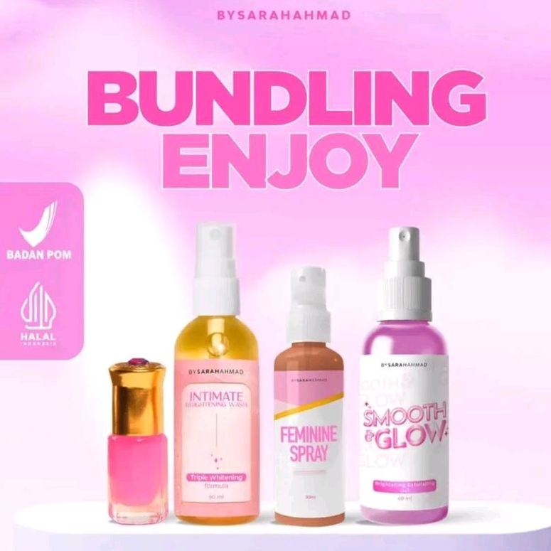 BUNDLING ENJOY ( Intimate Brightening Wash, Miss V Intimate Spray, MISK THAHARAH, Smooth & Glow) By 