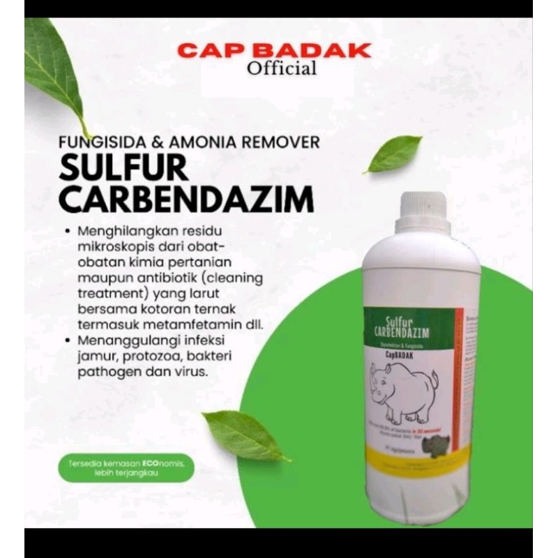 DISINFEKTAN sulfur carbendasim cap badak 1 liter