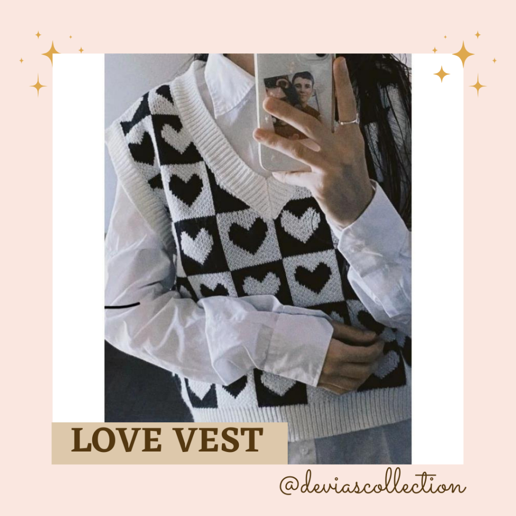 Love Vest Rajut / Rompi Rajut Love