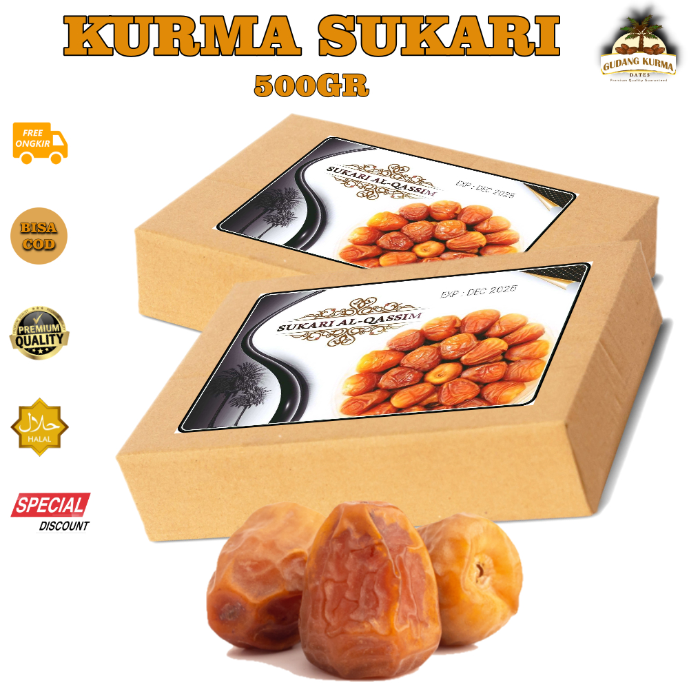 

KURMA SUKARI ALQASIM 500GR/SUKARI PREMIUM/BISA COD/500gr[KEMASAN BOX TOPLES]