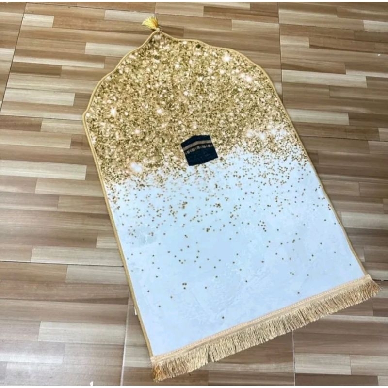 SAJADAH CUTTING KUBAH GOLD SAJADAH KUBAH SAJADAH EMPUK SAJADAH POLOS