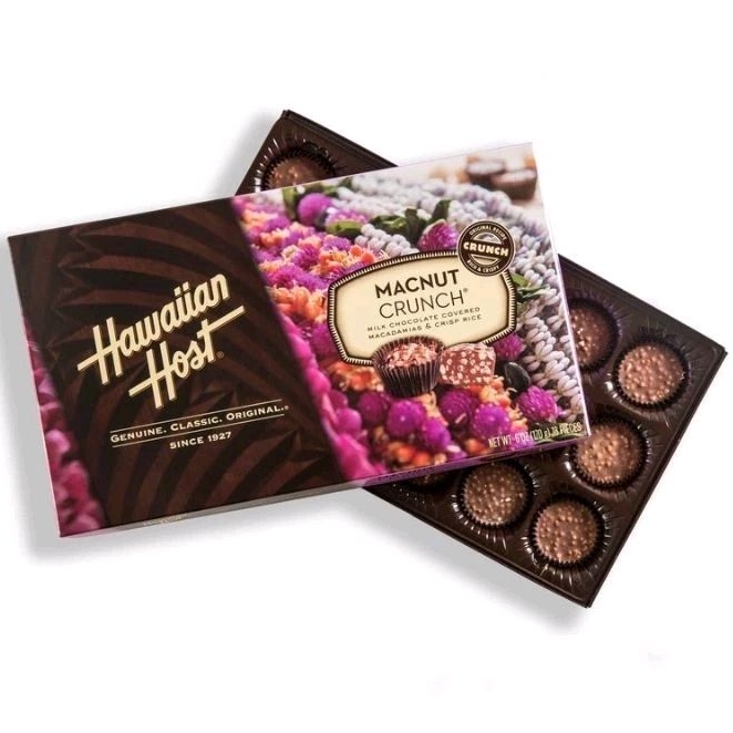 

HAWAIIAN HOST Macnut Crunch Milk Chocolate 18 Pieces 170g