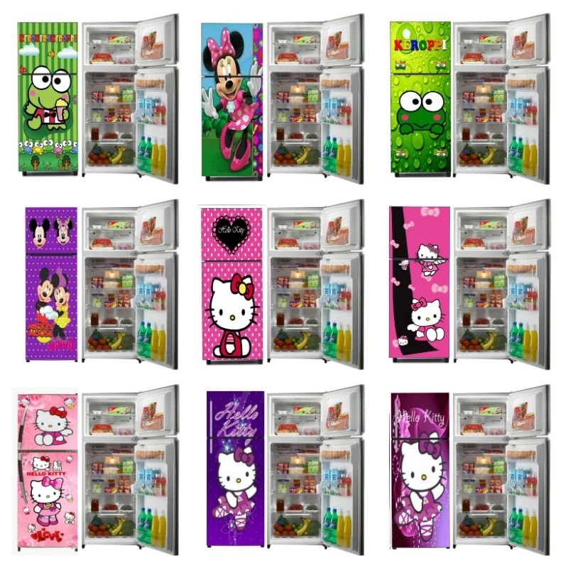 STIKER KULKAS 2 PINTU KARAKTER