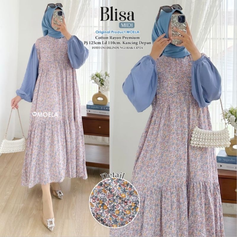 Blisa Midi By Moela || Gamis Midi