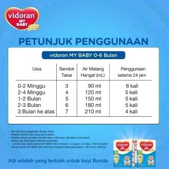 vidoran my baby 0-6 bulan 350 gr -susu bubuk bayi